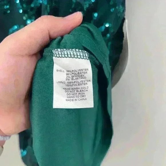 Lovely Day Mini Dress Womens Large Mesh Sequin Y2K Glam Party Sparkly Cocktail - Picture 9 of 10